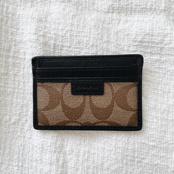 Coach leather card wallet - Picture 1 of 11